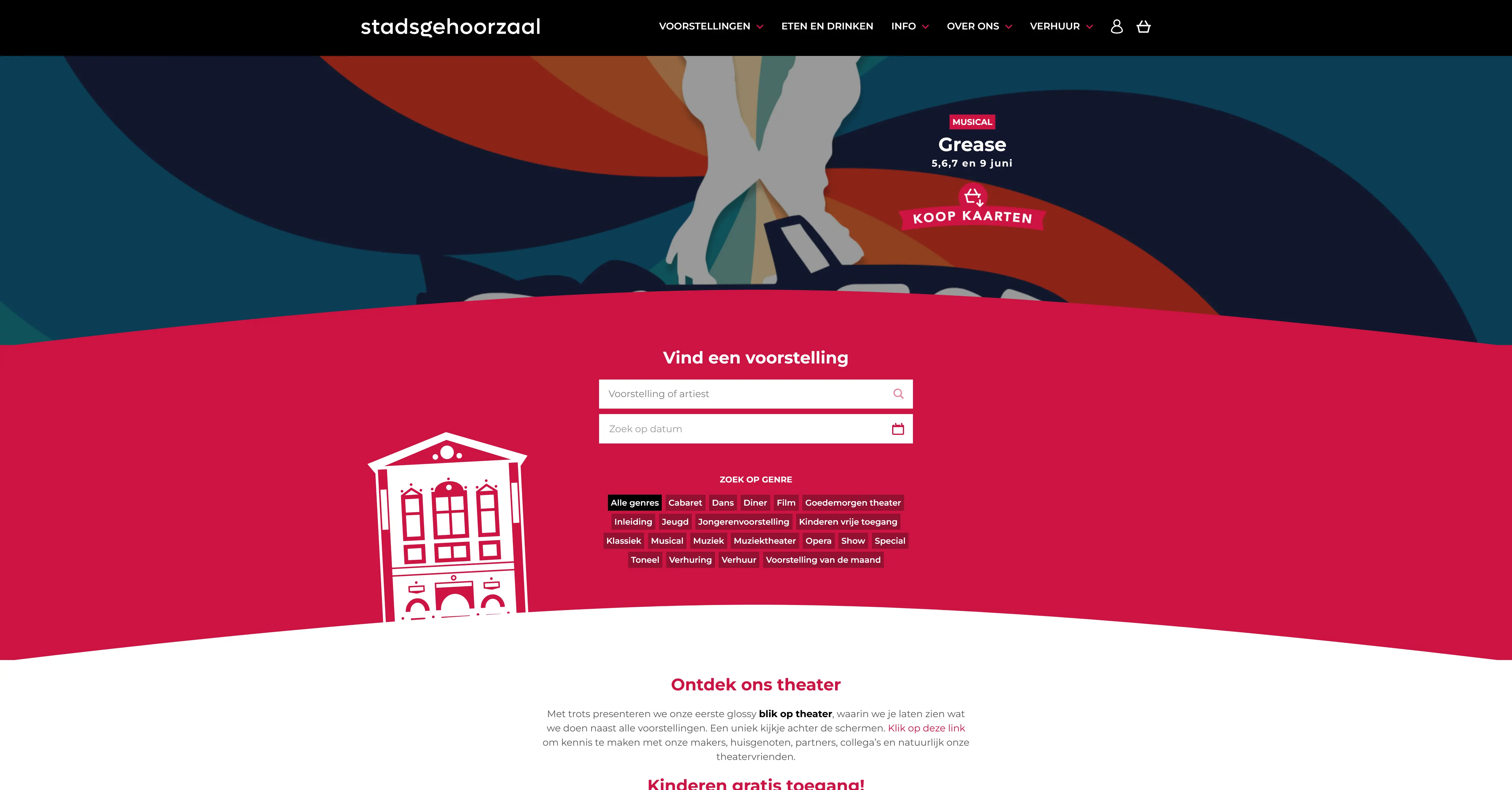Screenshot website stadsgehoorzal kampen